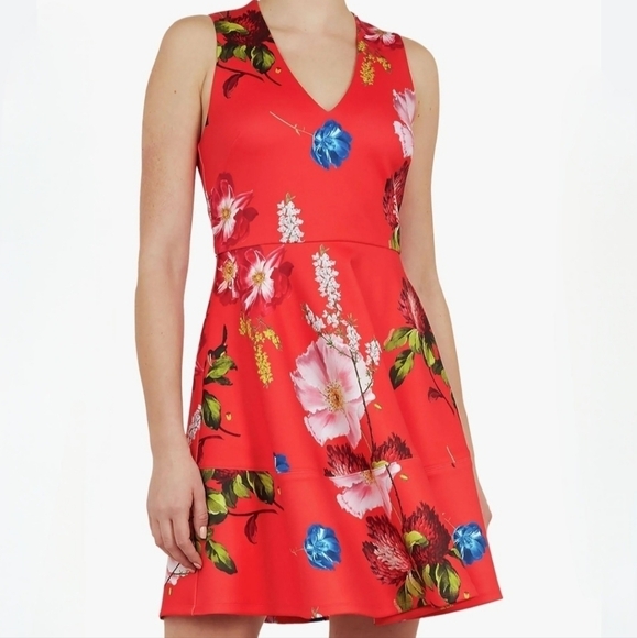 Ted Baker Berry Sundae Floral Skater Dress 1/4 - Picture 1 of 10